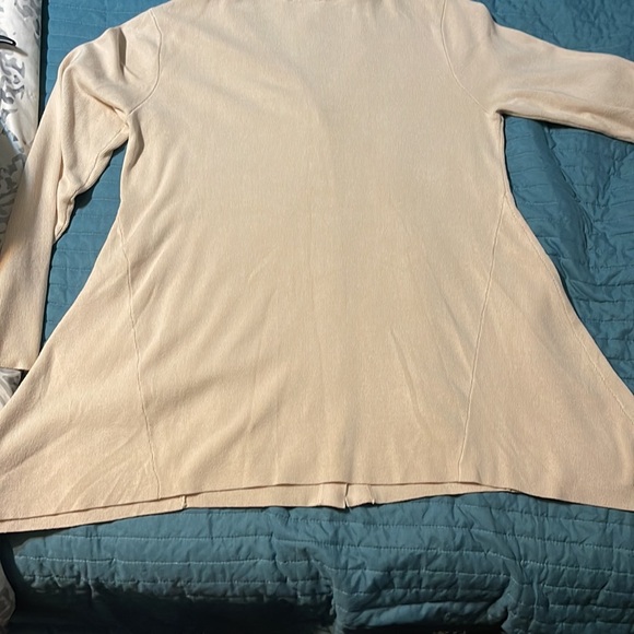 Whisper Knit Tan Cardigan Sweater. - Picture 4 of 4